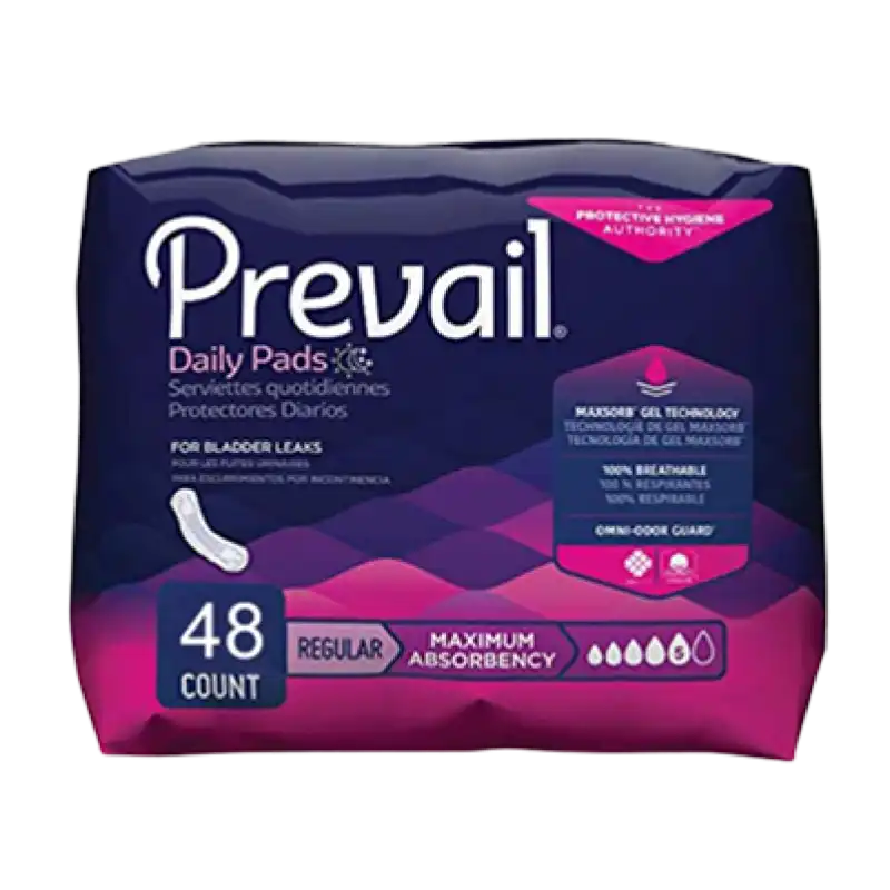 Prevail Pads - MAXIMUM Absorbency (For Women) - 48 Counts